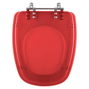 Assento Sanitário Poliester Monte Carlo Vermelho Para Louça Deca