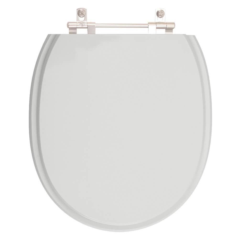 Assento Sanitário Poliester Village Cinza Real para vaso Deca