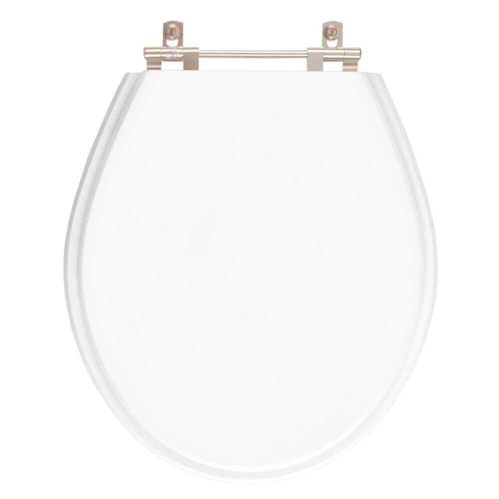 Assento Sanitário Poliéster Carina Branco para vaso Ideal Standard 6lpf