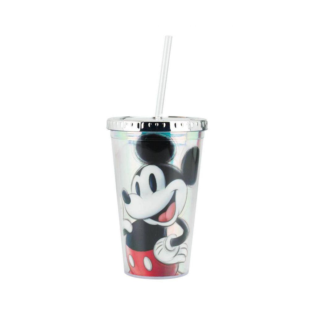 Copo Com Canudo Mickey 100 Anos 450Ml - Disney