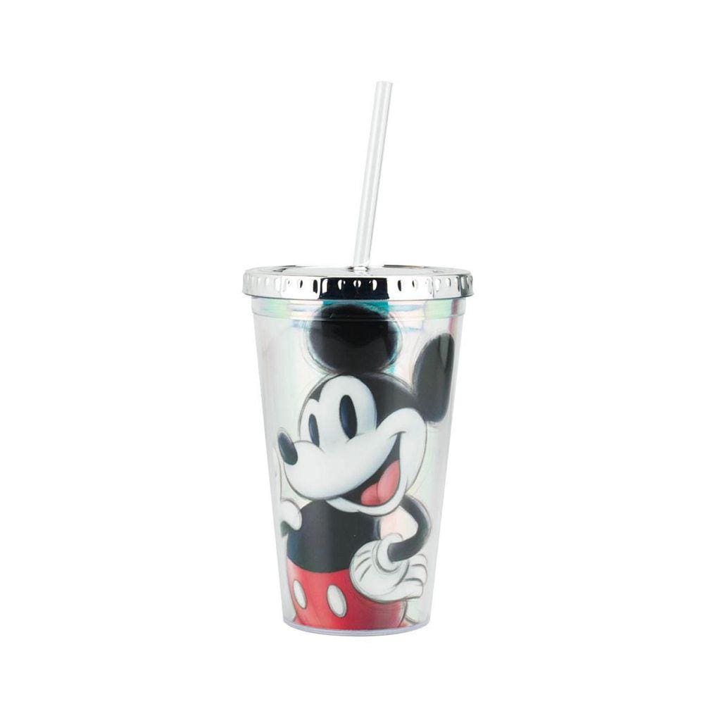 Copo Com Canudo Mickey 100 Anos 450Ml - Disney