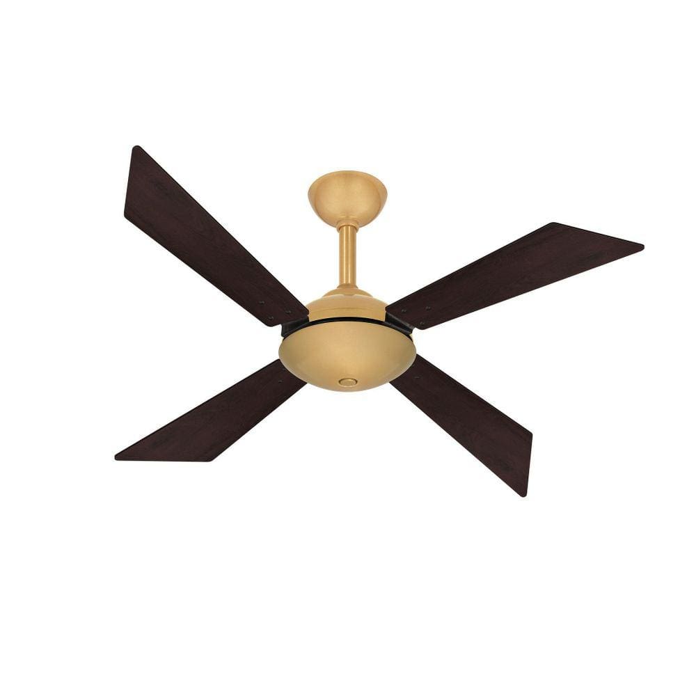Ventilador De Teto Dourado Tech 4 Pás Sala Turbo Ventax 220V