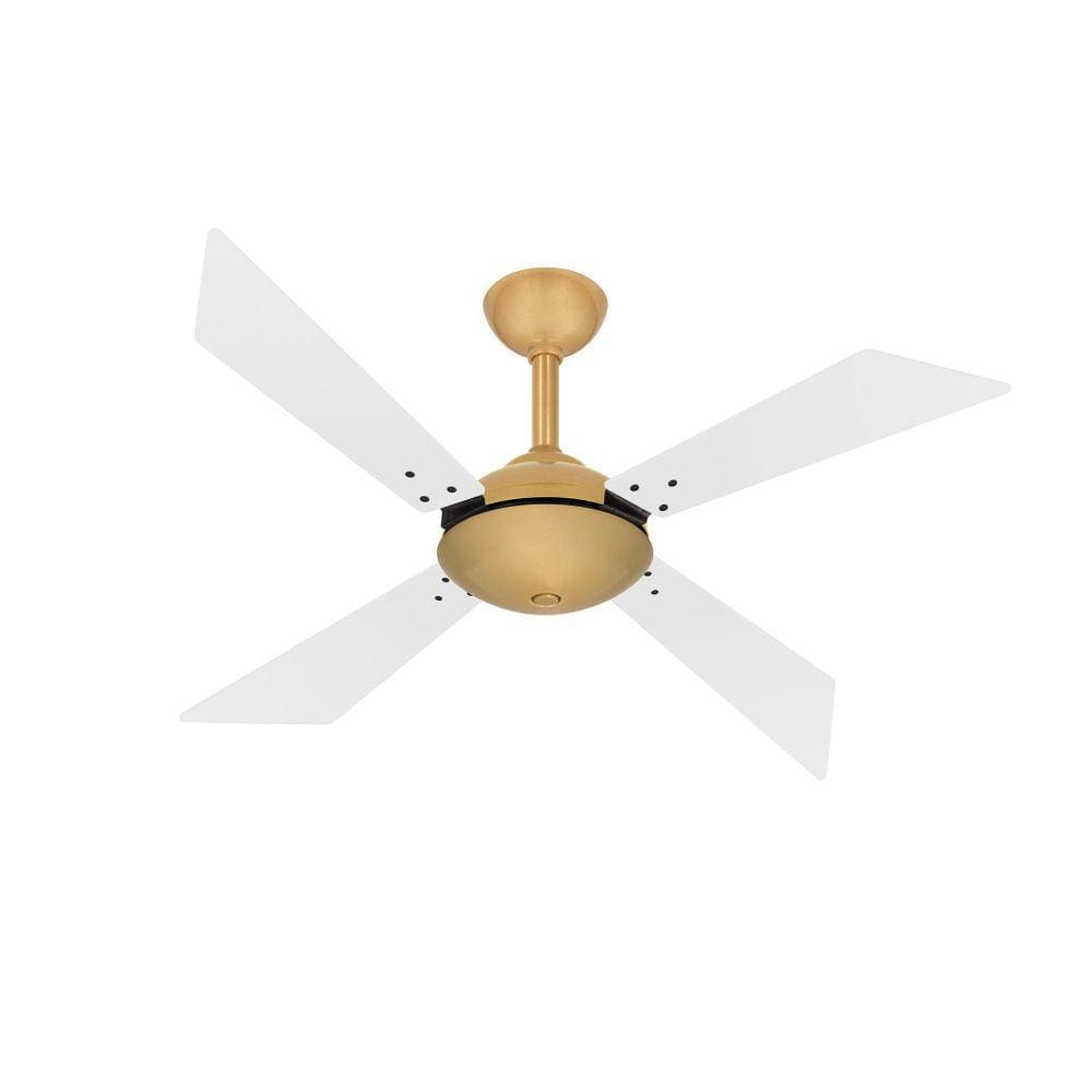 Ventilador Teto Dourado Tech 4 Pás Silencioso Ventax 110V
