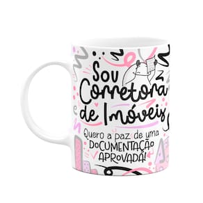 Caneca Flork Profissões - Sou Corretora de imóveis