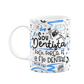 Caneca Flork Profissões - Sou Dentista - Branca