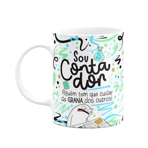 Caneca Flork Profissões - Sou Contador - Branca