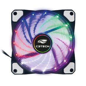 Cooler Fan 12Cm C3tech Gabinete Computador F9-L110m Led Rgb