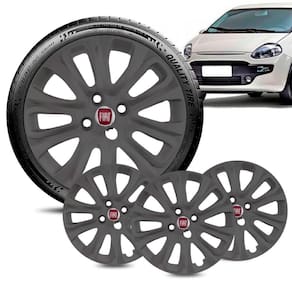 Jogo 4 Calota Fiat Punto aro 15 2015 a 16 Grafite Fosca Ver