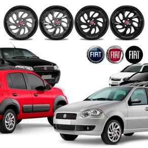 Jogo calota Fiat Siena Uno Way Argo Strada Palio Fire Aro 14