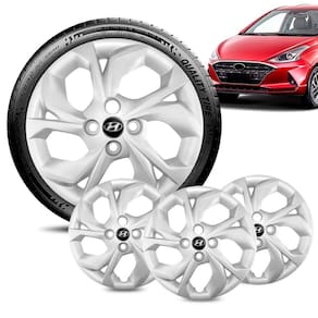 Jogo 4 Calota Hyundai HB20 aro 15 2020 a 22 prata logo Preto