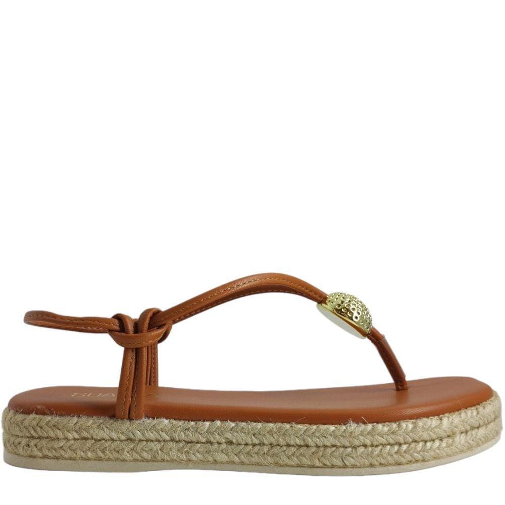 Sandália Feminina Casual Dia a Dia FlatForm com Pendente Sua Cia 8326.14974