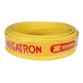 Cabo Flexivel 750V 1,0mm Amarelo Rolo 100 Metros Megatron
