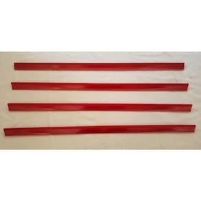 Porta Etiqueta Bandeja Gondola Lx 92 Cm Vermelho Kit Com 15