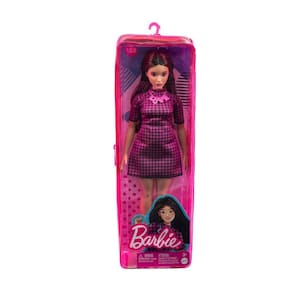 Boneca Barbie - Fashionista Cabelo Cacheados Roupa Xadrez em