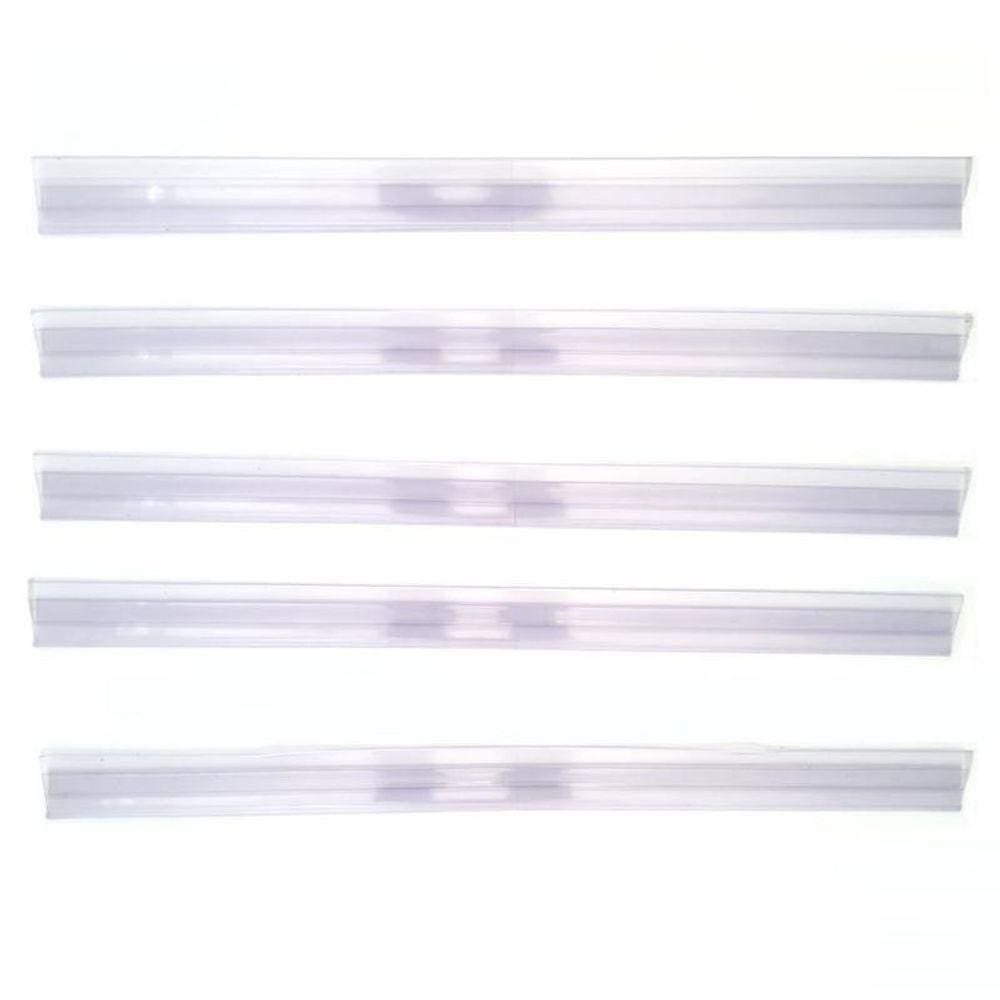 Porta Etiqueta Bandeja Gondola Lx 92 Cm Transparente Kit C15