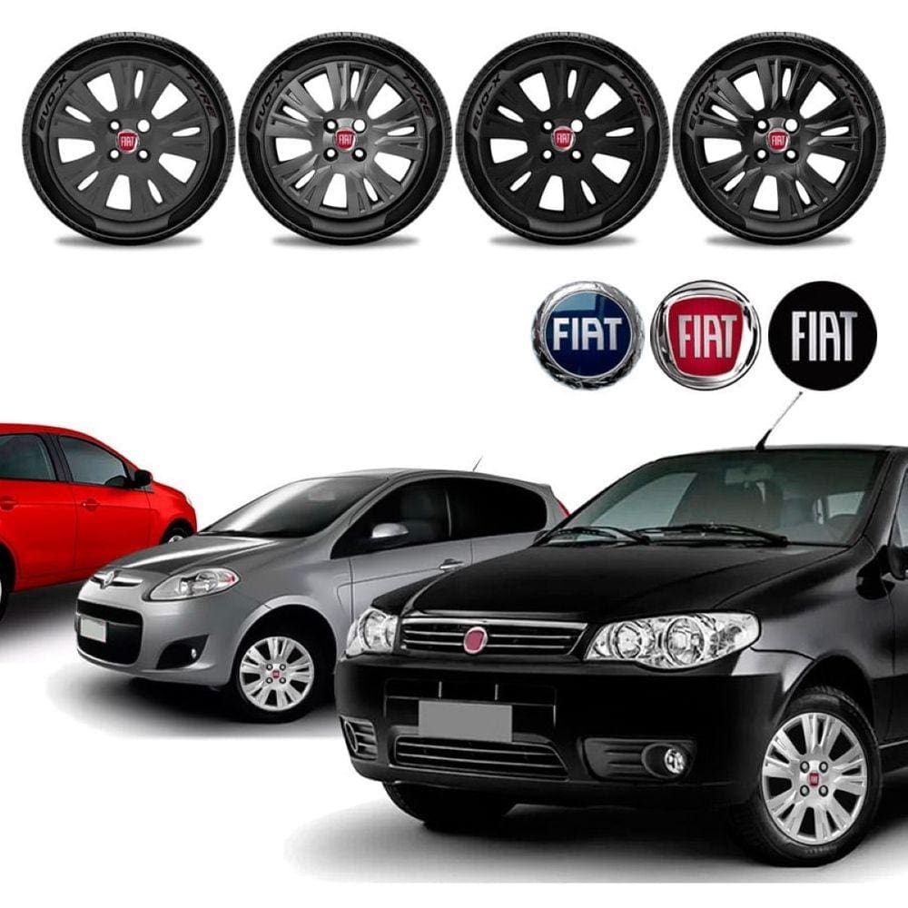 Jogo calota Fiat Palio Essence Fire Attractive 2014 Aro 13