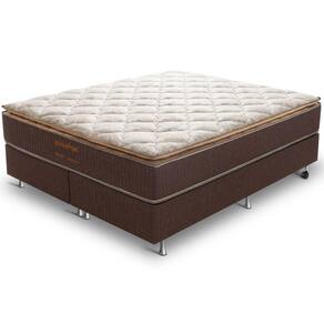 Cama Box King - Colchão Crown - Mola Ensacada - PillowTop - 193x203x67cm