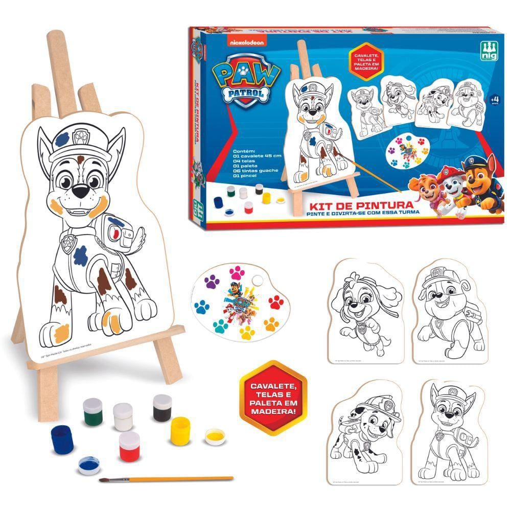 Kit Infantil de Pintura Turma da Mônica Nig Brinquedos