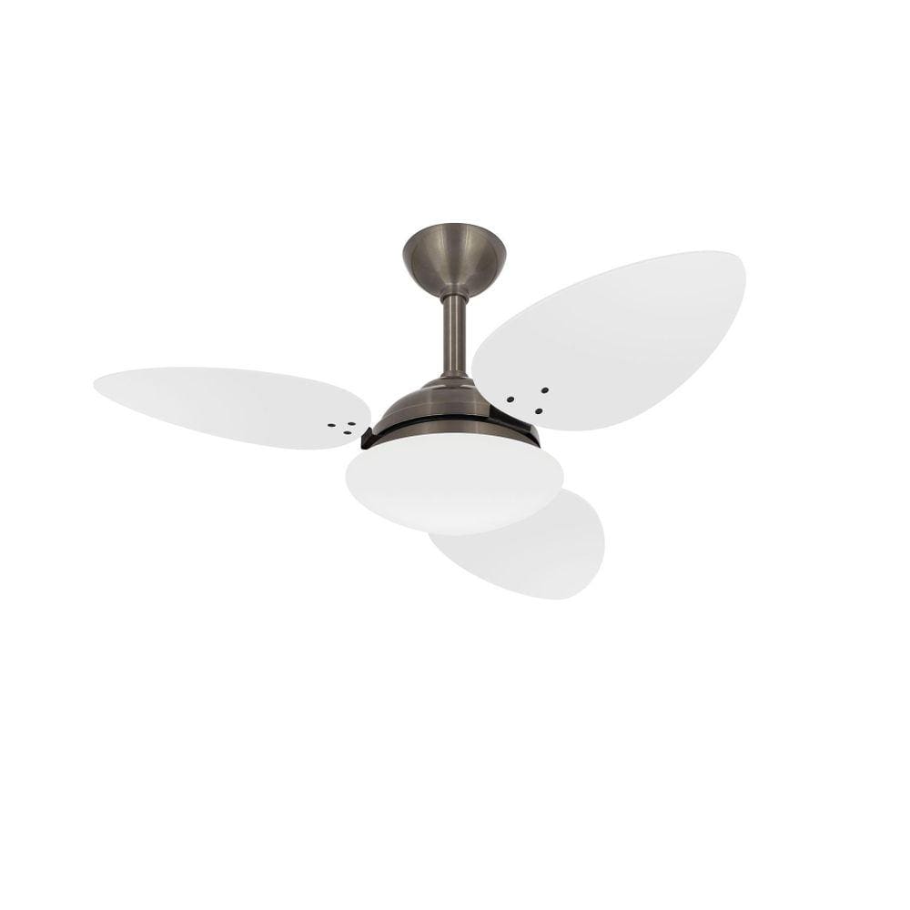 Ventilador Teto Potente Sala Bronze Pétalo 3 Pás Ventax 220V