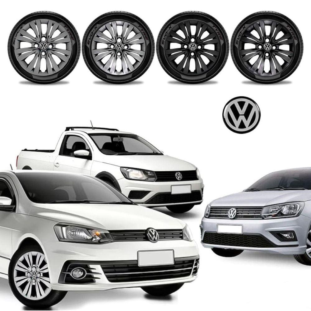 Jogo calota Vw Gol G5 G6 G7 G8 Saveiro Voyage Aro 14