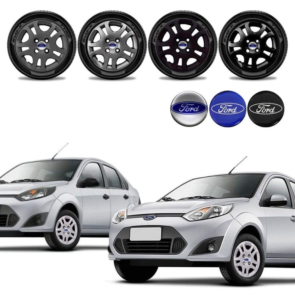 Jogo calota Ford Fiesta Hatch Sedan 2010 a 2014 Aro 14