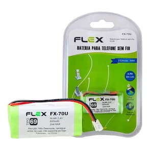 Bateria Recarregável Telefone sem Fio 2,4v 600mah Fx-70u