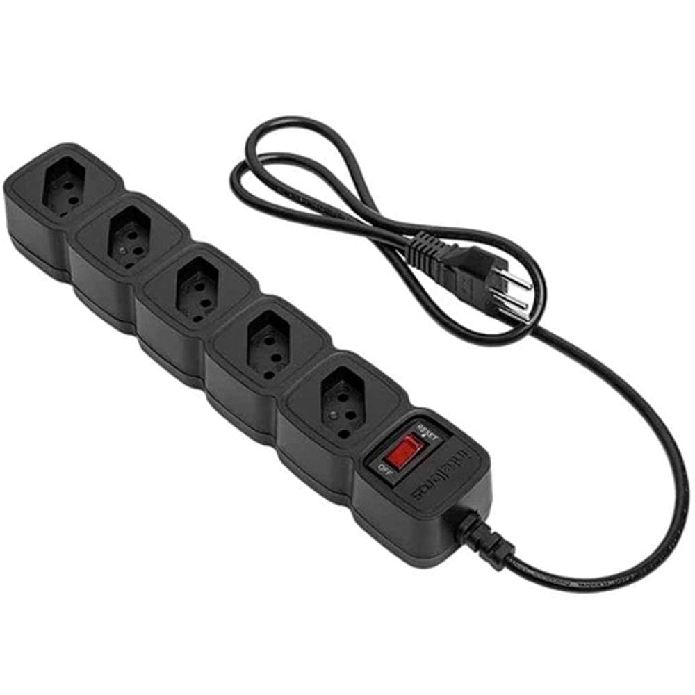 Protetor Eletrônico com 5 Tomadas Epe 205 Preto Bivolt