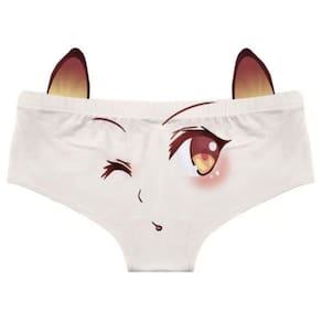 Calcinha Cosplay Gatinha Sexy Piscando Roupa Intima Feminina