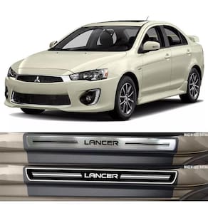 Jg Soleira Lancer 4p Aço Escovado Preto Elegance