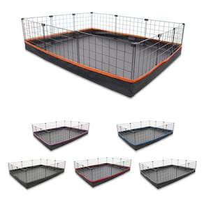 Cercado para Porquinho da Índia 90x120 Preto com Tapete Bandeja Higiênico Sanitário Impermeável Pet