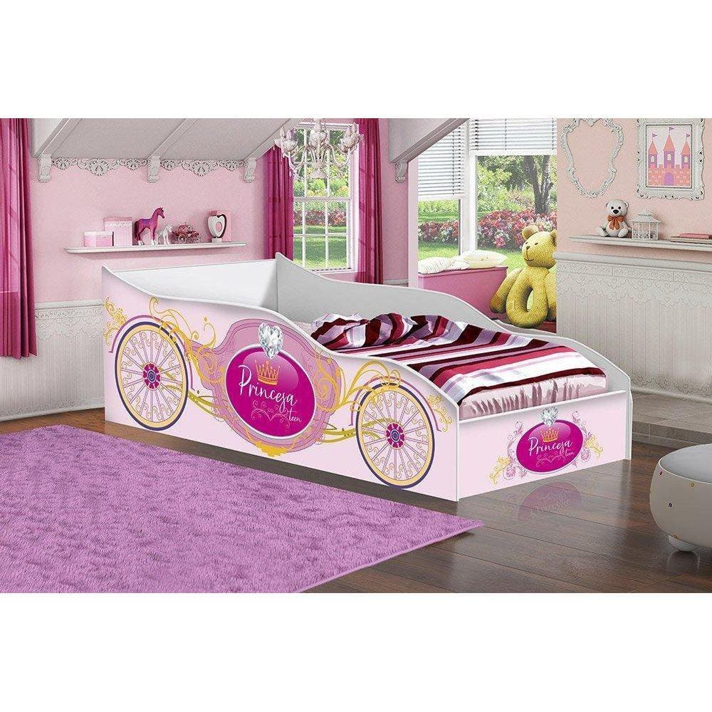 Cama Carro Princesa com Colchão Gabrielli