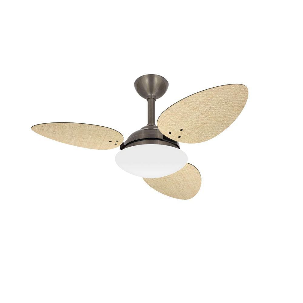 Ventilador De Teto Silencioso Pétalo 3 Pás Palha Ventax 110V