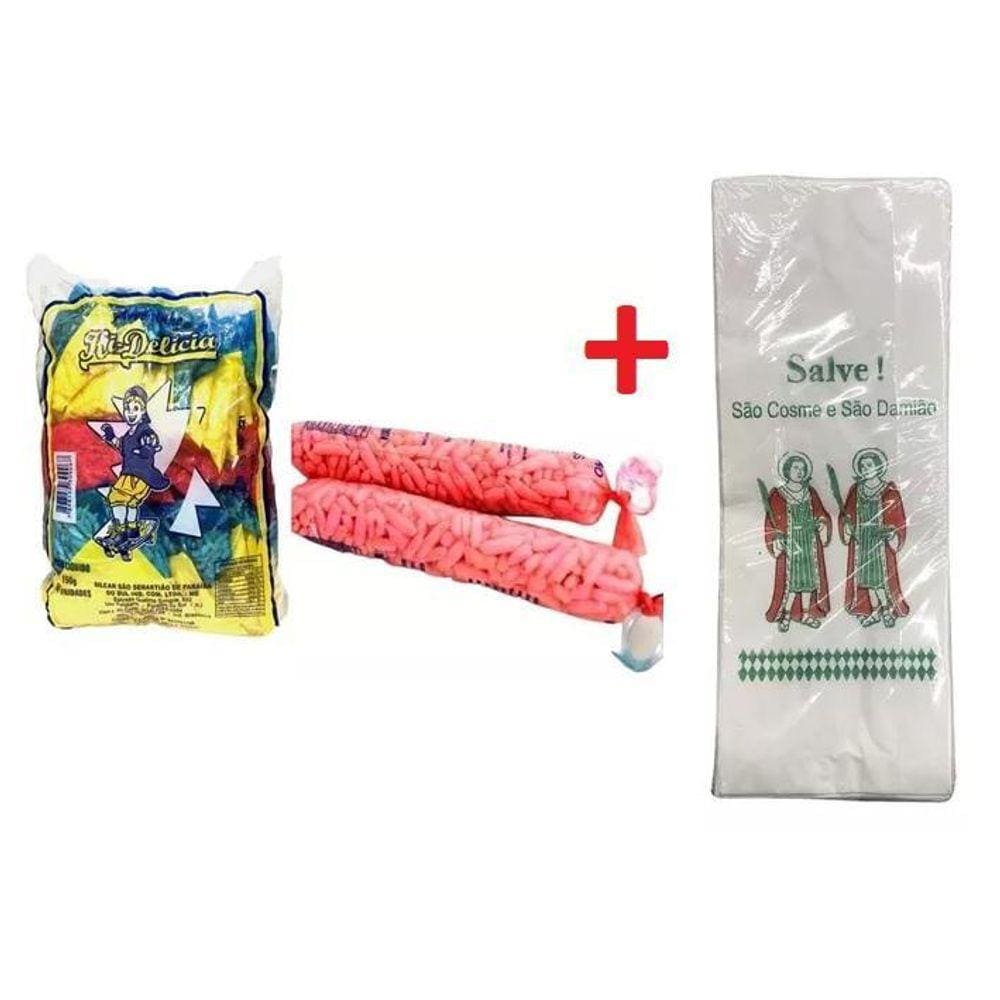 Pacote Com 50 Saquinhos Flocos Arrozinho+Saco Cosme E Damião