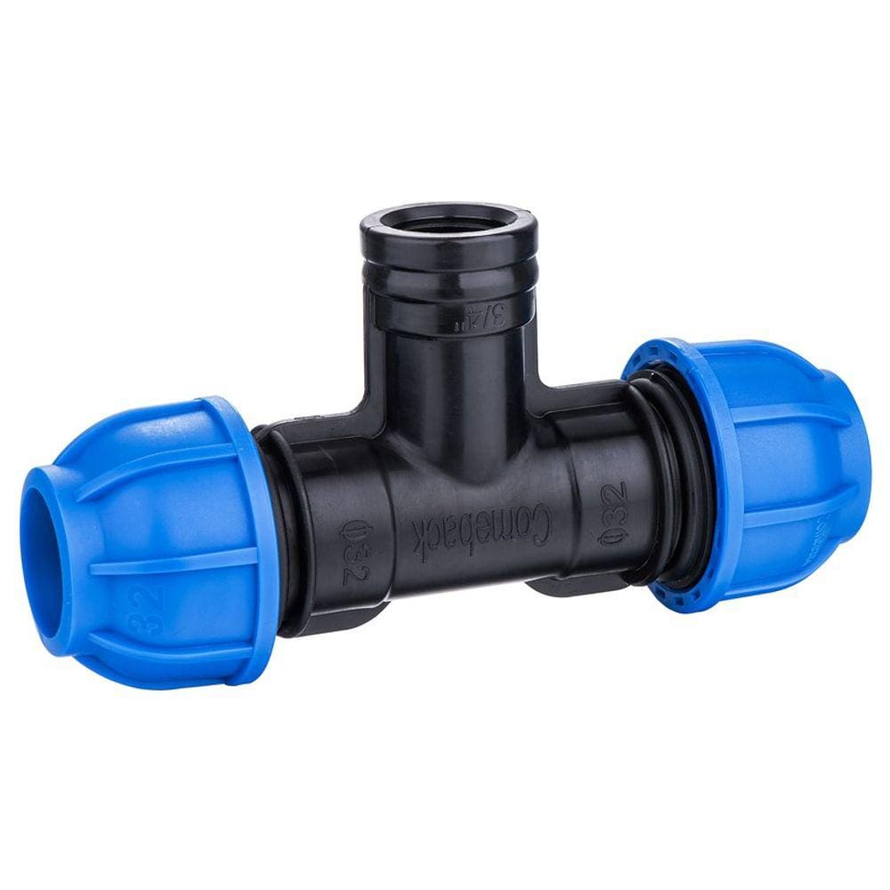 Tee Fêmea 40Mm X 1" Para Tubo Alumínio