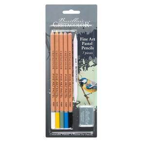 Lápis de Cor Pastel Cretacolor FineArt C/5 Cores + Esfuminho + Borracha