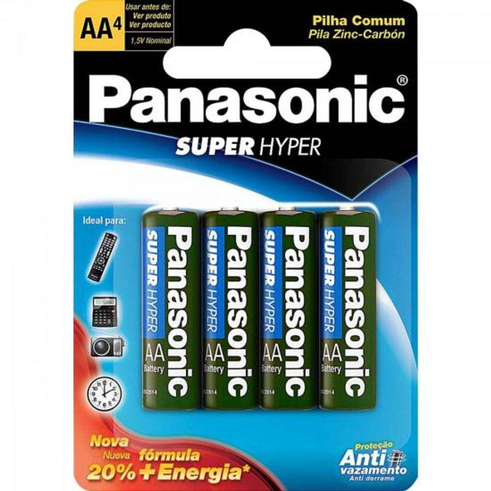 Pilha AA UM3SH Cartela Panasonic
