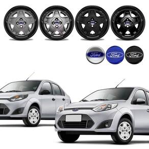 Jogo calota Ford Fiesta Sedan Hatch 2010 11 12 13 14 Aro 14