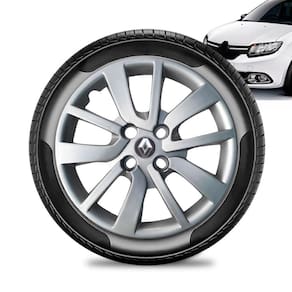 Calota Renault Logan aro 14 2014 15 16 20 prata Emb Preto