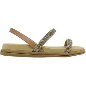 Sandália Feminina Papete Casual Dia a Dia Tiras com Strass Beira Rio 8488.109