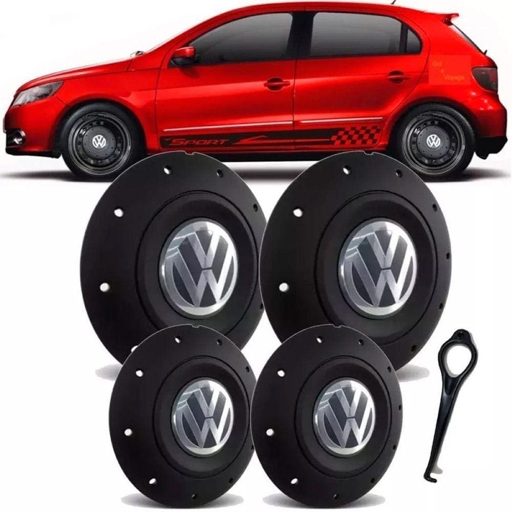 Jg 4 Calotas Tampa Roda Ferro Vw Aro 13 14 15 Amarok 4 Furos