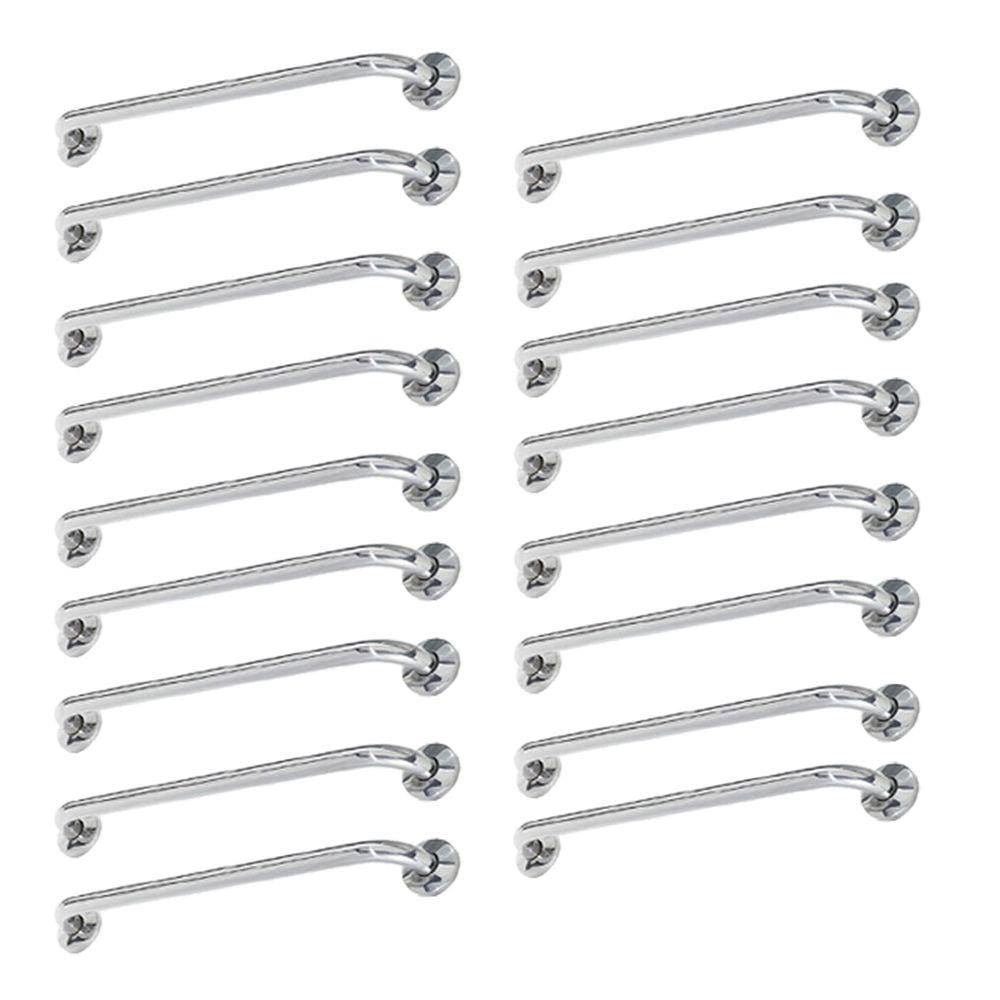 Alça de Apoio Inox Barra 80cm Kit 17 Unidades Segurança Idoso Cadeirante Banheiro Quarto Acessibilidade