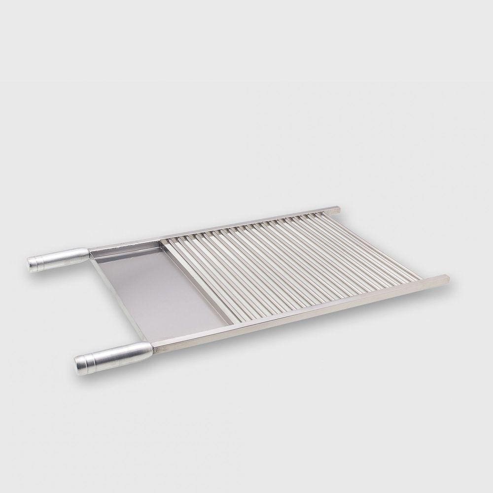 Grelha de Inox de Roletes/Tubos com Área de Apoio 30x60cm - ArteInoxx