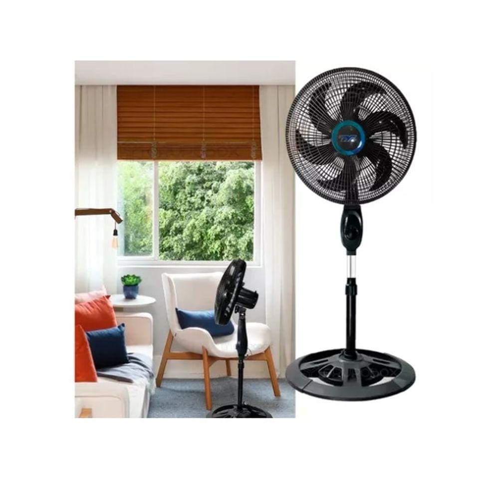 Ventilador De Coluna Turbo Silencioso Pedestal 130cm Potente 3 ...