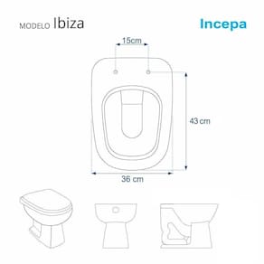 Tampa De Vaso Ibiza Branco Para Bacia Incepa
