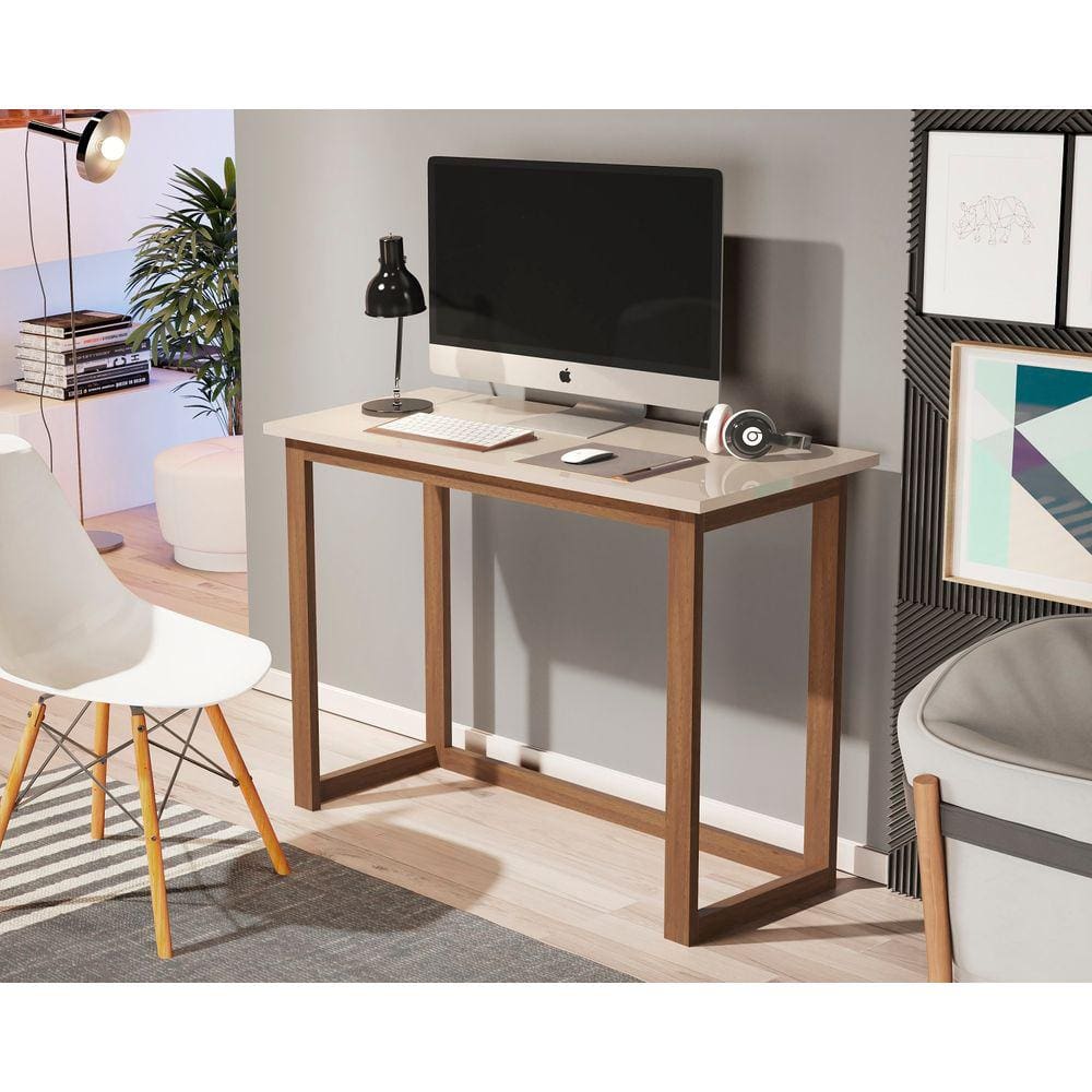 Escrivaninha Off White Bahamas 90cm Escritório Home Office