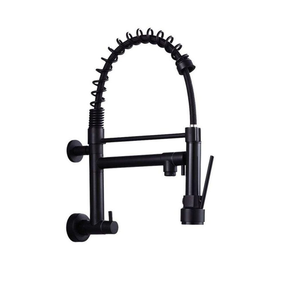 Torneira Gourmet Vip Monocomando De Parede Preto Black
