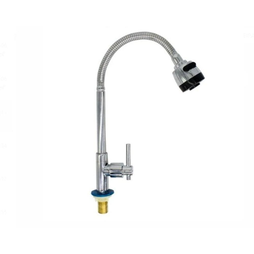 Torneira Gourmet Cozinha Flexível De Bancada Metal Cromada