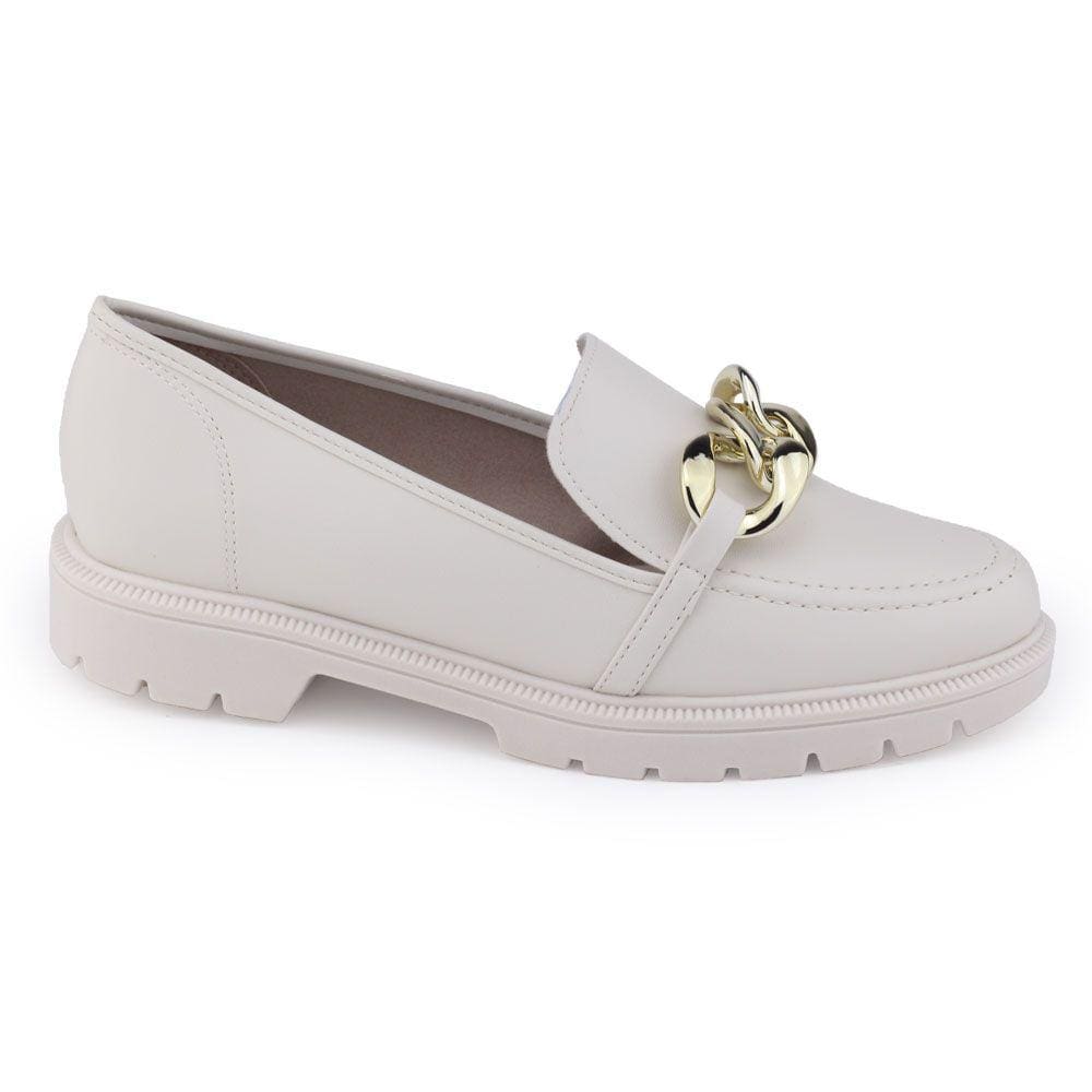 Sapato mocassim Beira Rio 4283.105 Oxford tratorado corrente