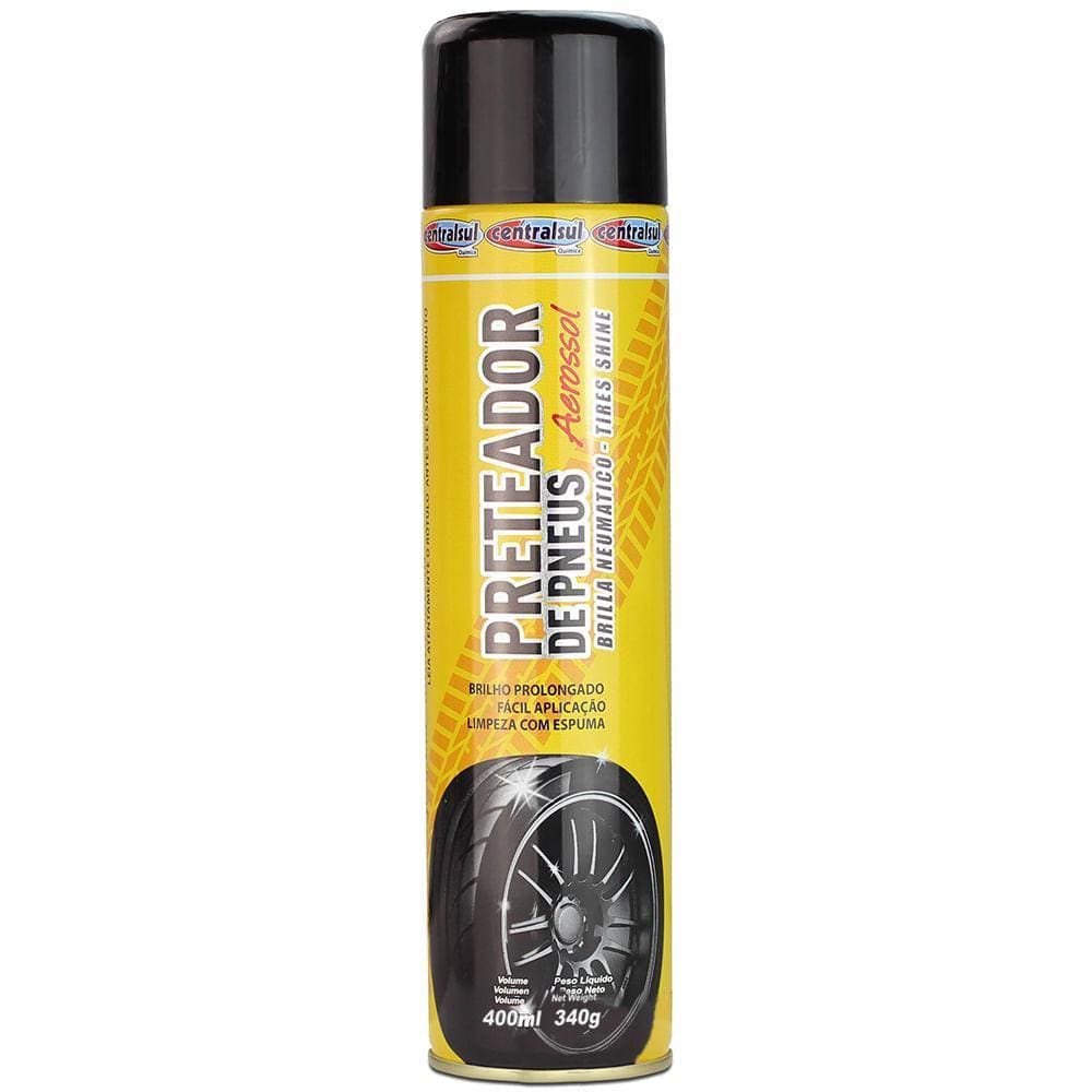 Pretinho Limpa Pneus 400ml Spray Power Preteador Centralsul