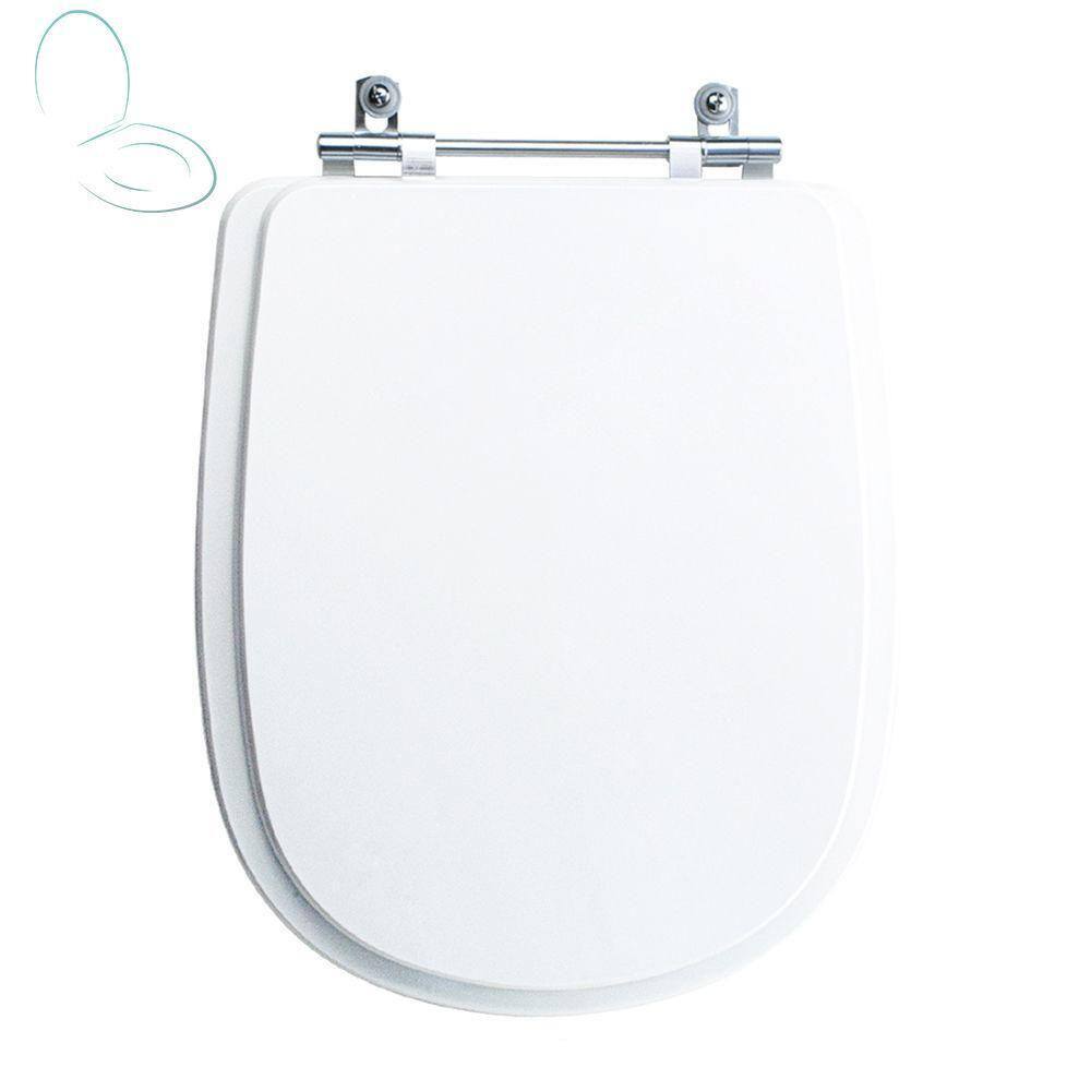 Assento Sanitário Tampa de Vaso Branco Resina Poliester Paris para bacia Ideal Standard